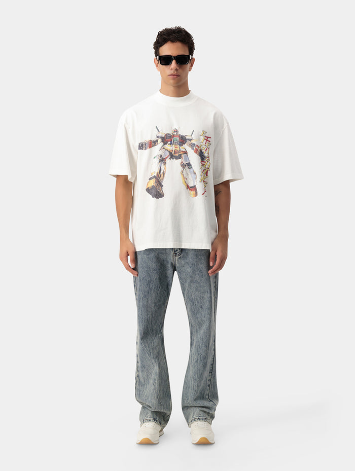 ANIME ROBOT MOCKNECK WHITE T-SHIRT