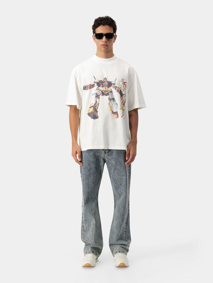ANIME ROBOT MOCKNECK WHITE T-SHIRT
