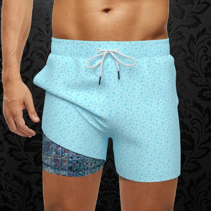 Au Noir Men's Swim Trunks - Turquoise