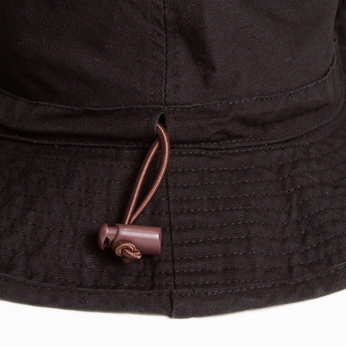 BB Smiley - Draw String Bucket Hat - Black