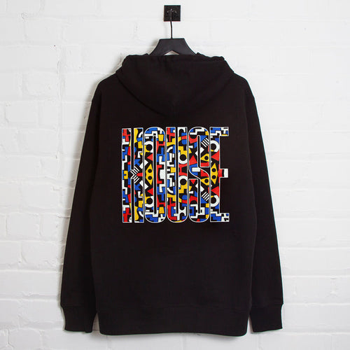 Bepop Higher House Back Print - Hood - Black