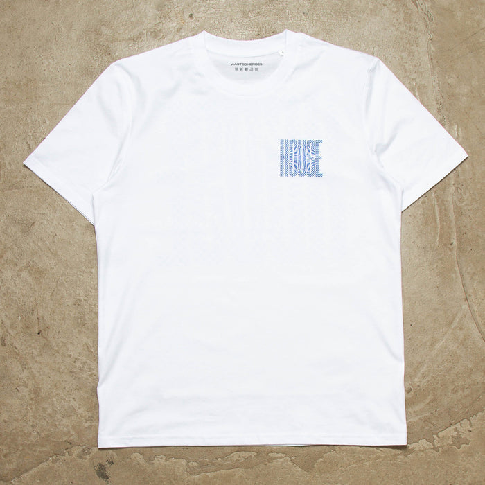 Blue Void Higher House Back Print - Tshirt - White