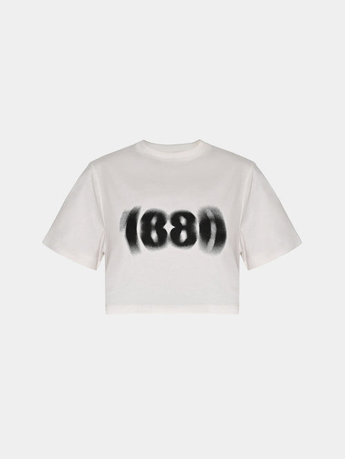 BLURED 1886 CROPPED TEE - WHITE
