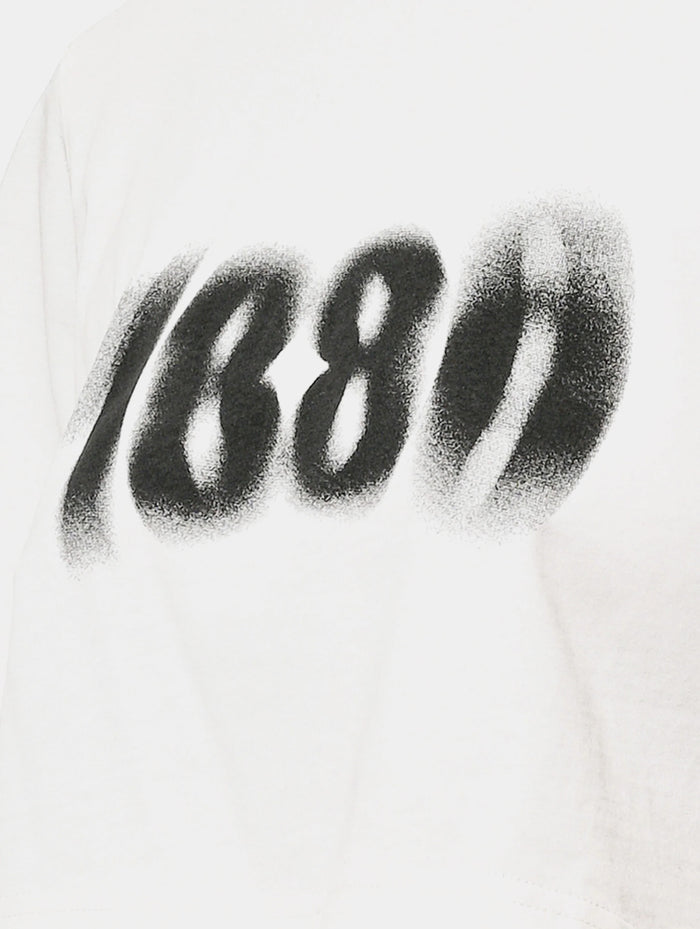 BLURED 1886 CROPPED TEE - WHITE