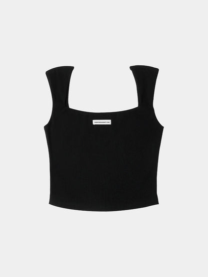 BUSTIER STYLE TANK TOP - BLACK