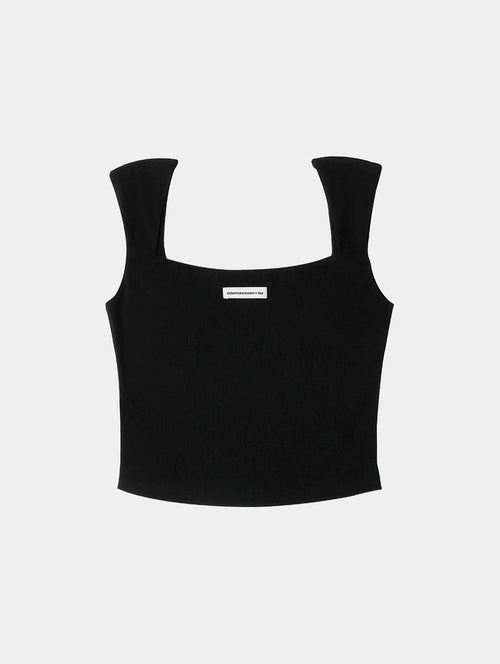 BUSTIER STYLE TANK TOP - BLACK