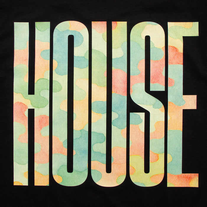 Camo Higher House Front Print - Tshirt - Black