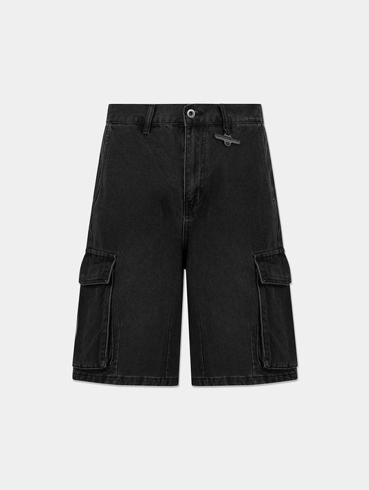 CARGO DENIM SHORTS