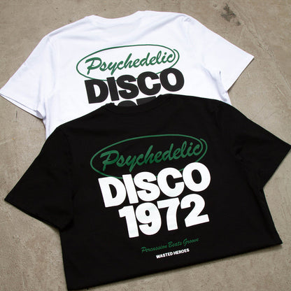 Circle Psychedelic Disco 1972 Back Print - Tshirt -White