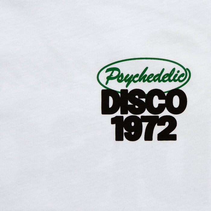 Circle Psychedelic Disco 1972 Back Print - Tshirt -White