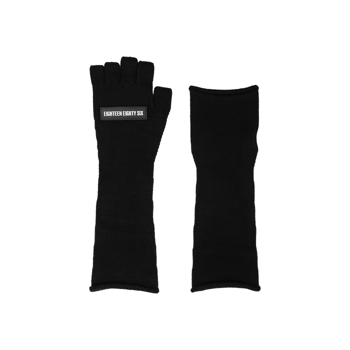 classic asymmetrical gloves black