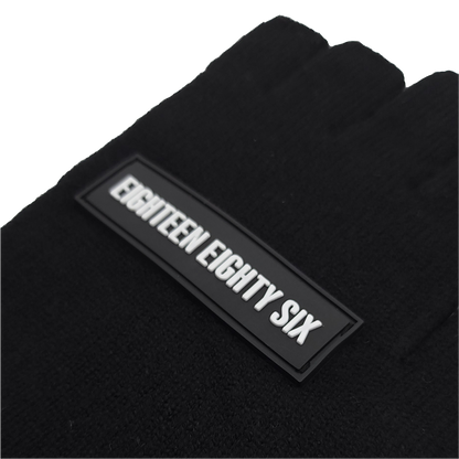 classic asymmetrical gloves black
