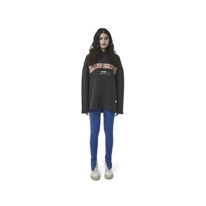 Classic leggings in blue fabric featuring Eighteen Eighty-Six logo patch sewn at Elastic waistband. Open at ankle cuffs.
