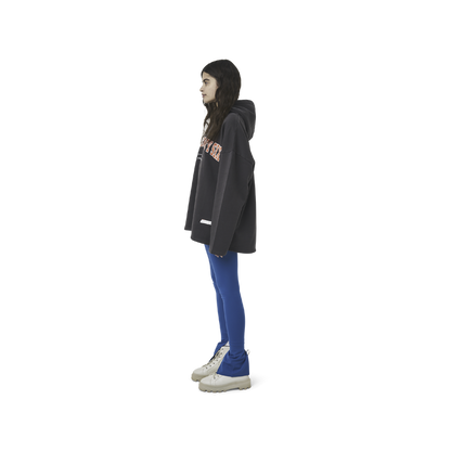Classic leggings in blue fabric featuring Eighteen Eighty-Six logo patch sewn at Elastic waistband. Open at ankle cuffs.