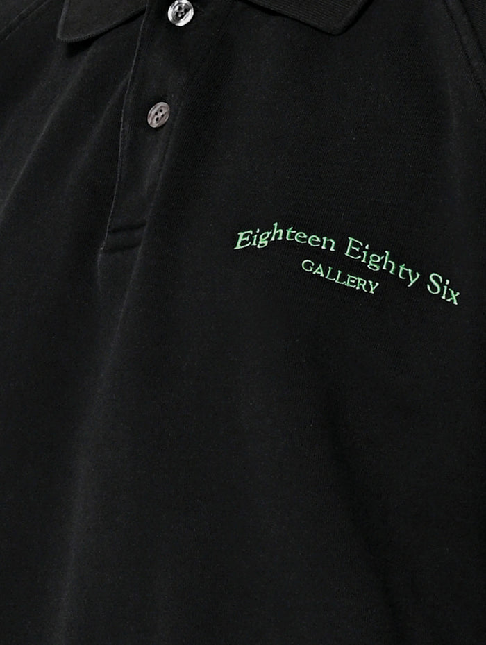 CLASSIC POLO SWEATSHIRT  - BLACK