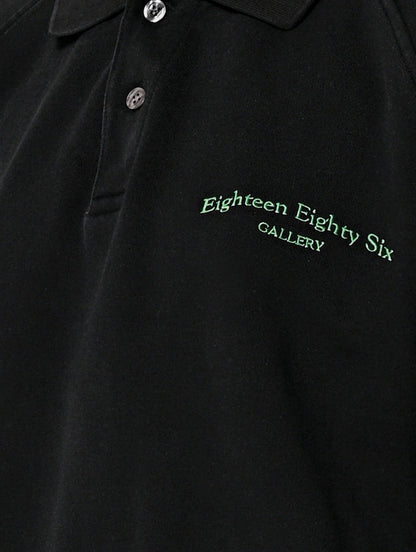 CLASSIC POLO SWEATSHIRT  - BLACK