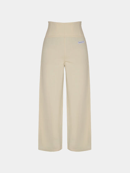 CORSET STYLE PANTS - BEIGE