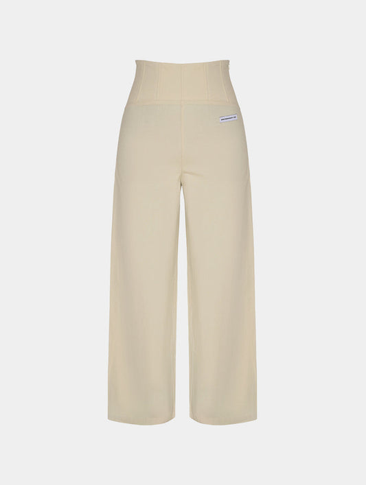 CORSET STYLE PANTS - BEIGE