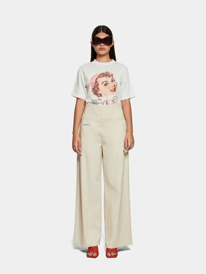 CORSET STYLE PANTS - BEIGE