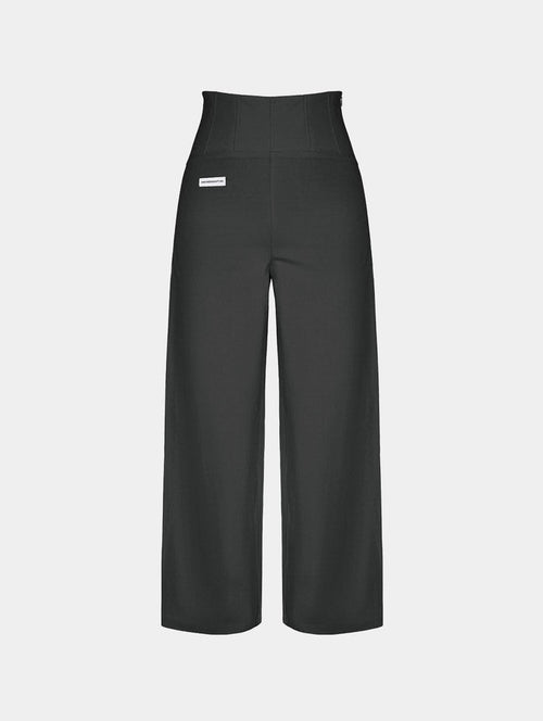 CORSET STYLE PANTS - BLACK