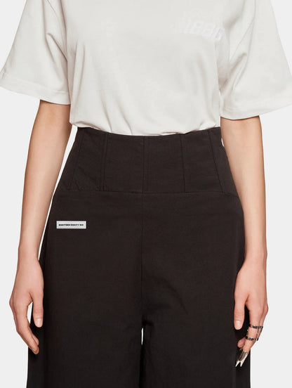 CORSET STYLE PANTS - BLACK