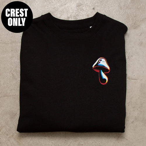 Crest Doodle Shroom - Sweatshirt - Black