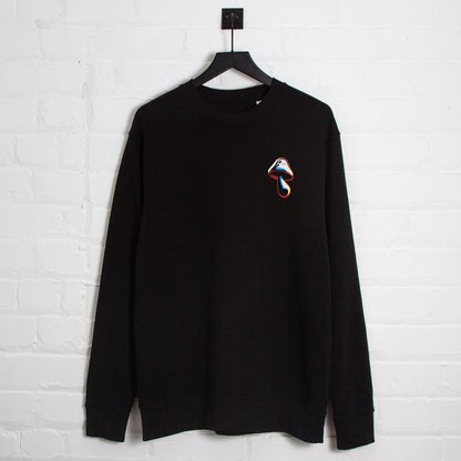 Crest Doodle Shroom - Sweatshirt - Black