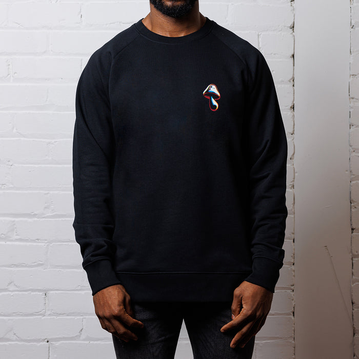Crest Doodle Shroom - Sweatshirt - Black