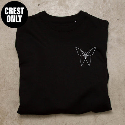 Crest Origami Butterfly - Sweatshirt - Black