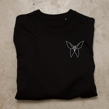 Crest Origami Butterfly - Sweatshirt - Black