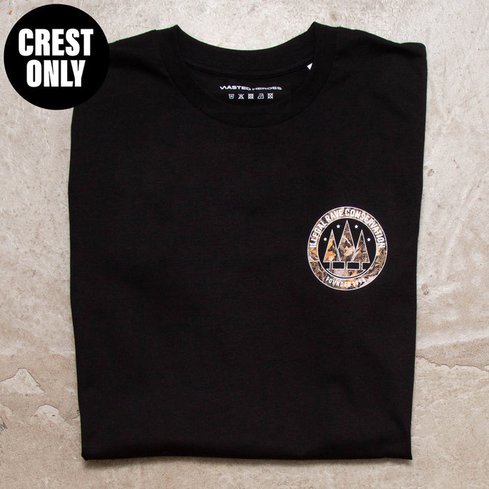 Crest Realtree Illegal Rave Print - Tshirt - Black