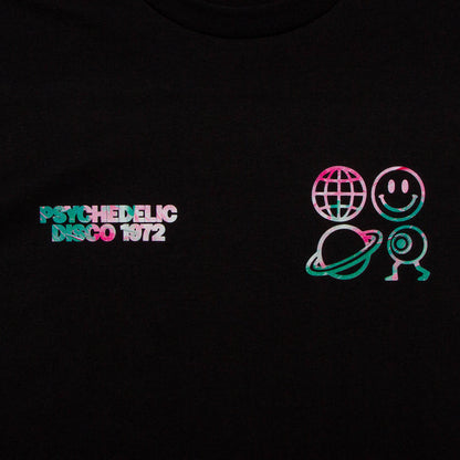 Crest Saturn Elements Psychedelic Disco 1972 - Tshirt - Black