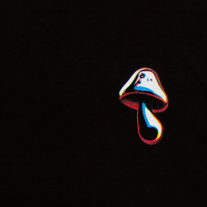 Crest Shroom Doodle - Pullover Hood - Black