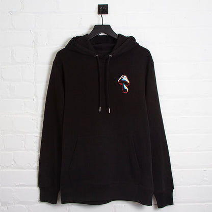 Crest Shroom Doodle - Pullover Hood - Black