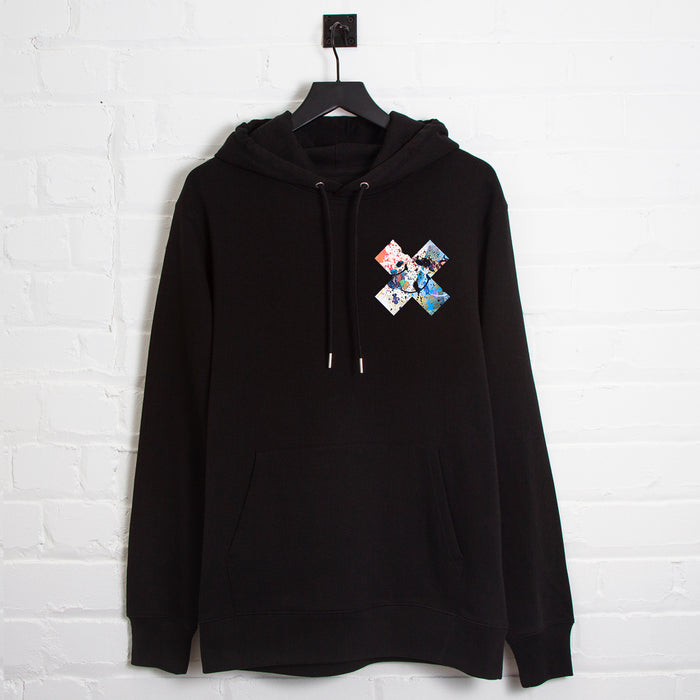 Crest Smiley 1 X Imprint  - Pullover Hood - Black