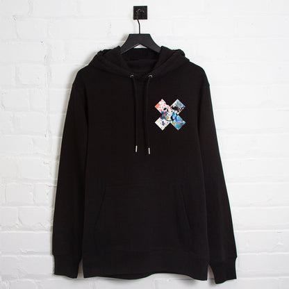 Crest Smiley 1 X Imprint  - Pullover Hood - Black