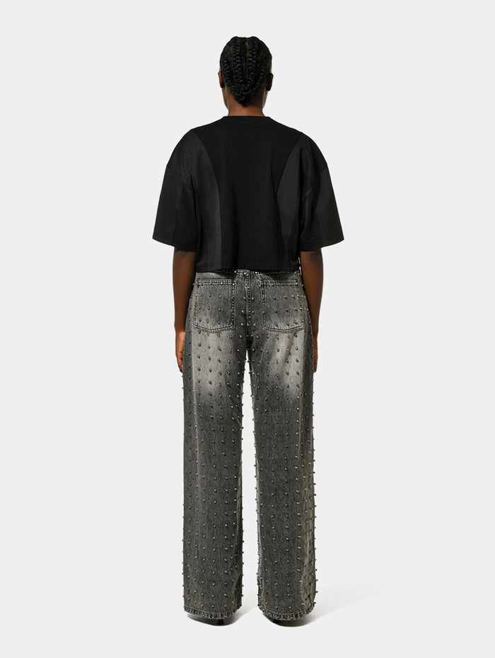 DECONSTRUCTED MOTO TEE - BLACK