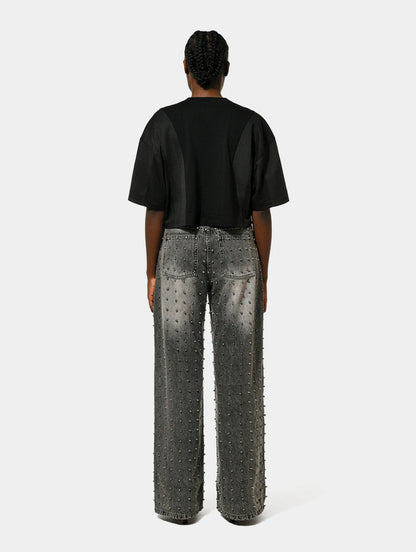 DECONSTRUCTED MOTO TEE - BLACK