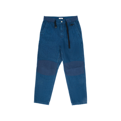 DENIM CARGO PANTS - BLUE
