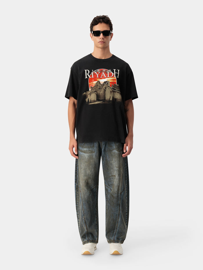 DIRTY WASHED DIAGONAL DENIM