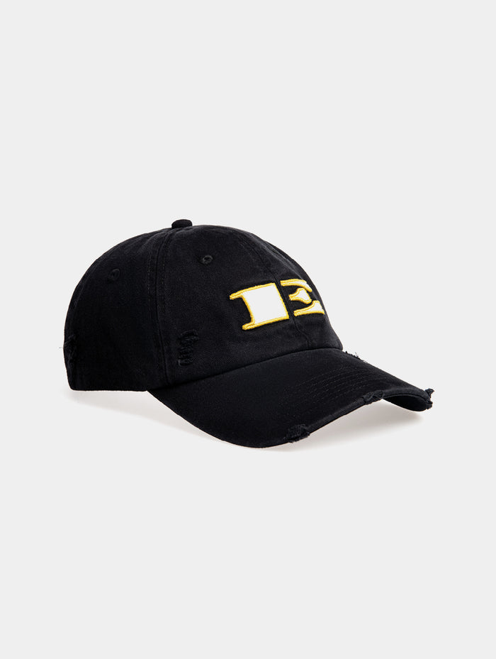 DISTRESSED “E” CAP SOFT - BLACK
