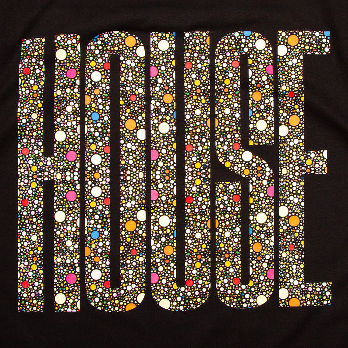 Dots Higher House Front Print - Tshirt - Black