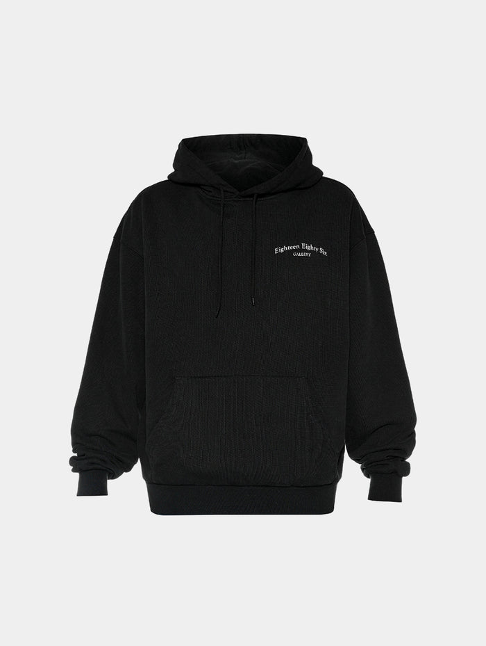 DOUBLE FACED HOODIE - BLACK