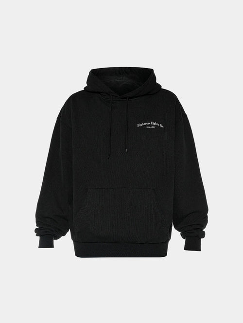DOUBLE FACED HOODIE - BLACK