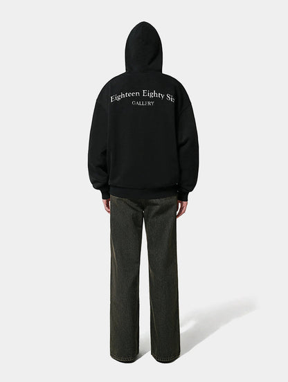 DOUBLE FACED HOODIE - BLACK