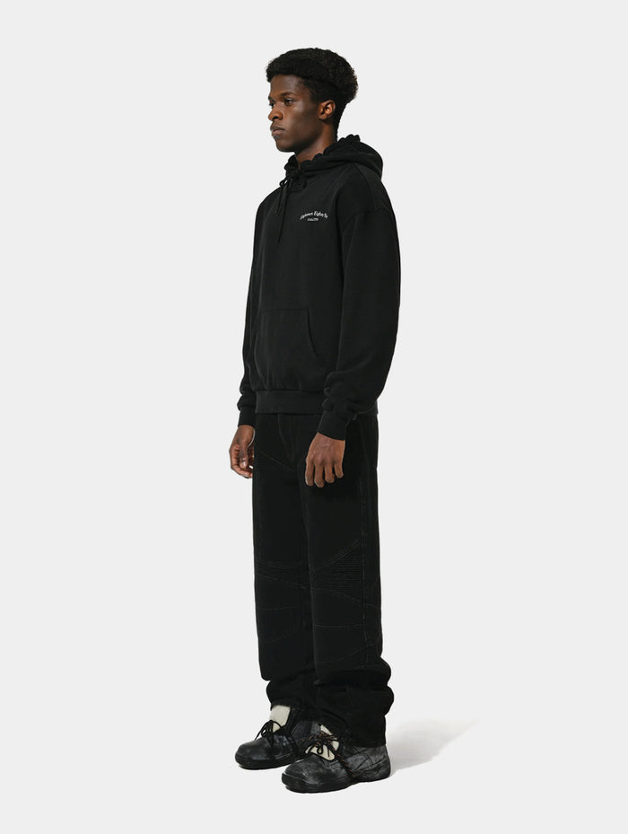 DOUBLE FACED HOODIE - BLACK