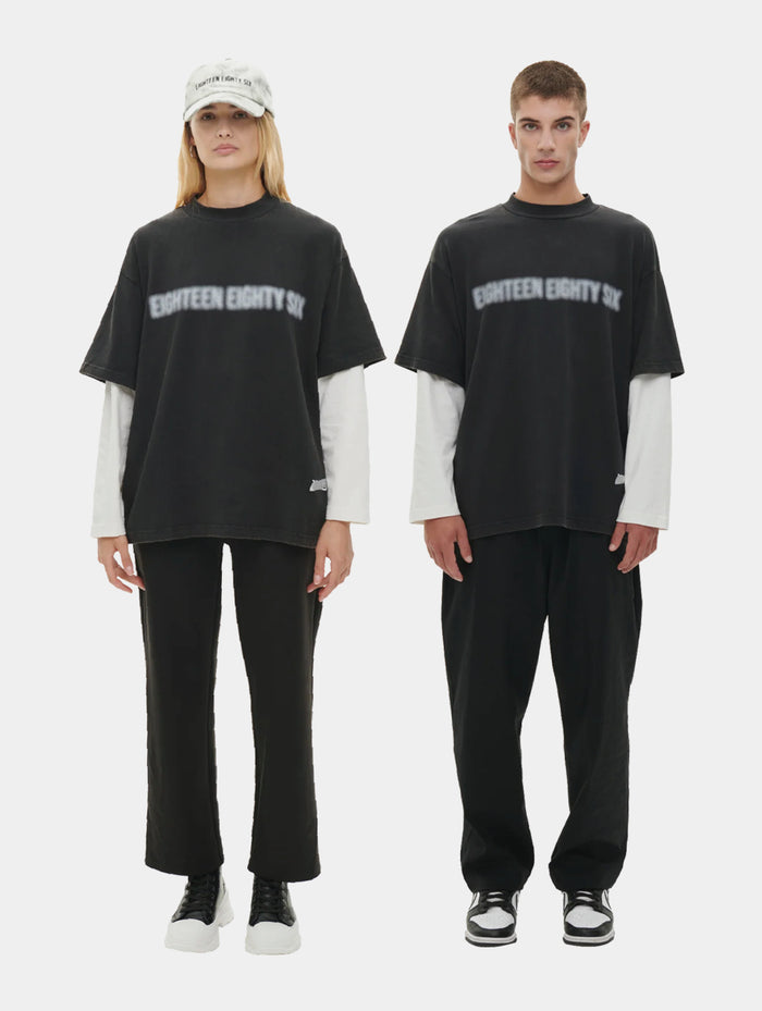 DOUBLE T- SHIRT - BLACK