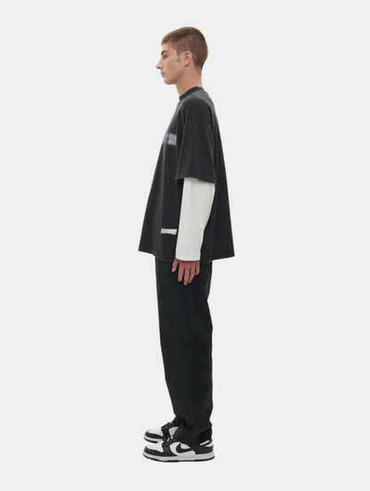 DOUBLE T- SHIRT - BLACK