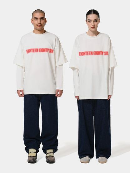 DOUBLE T- SHIRT - OFF WHITE