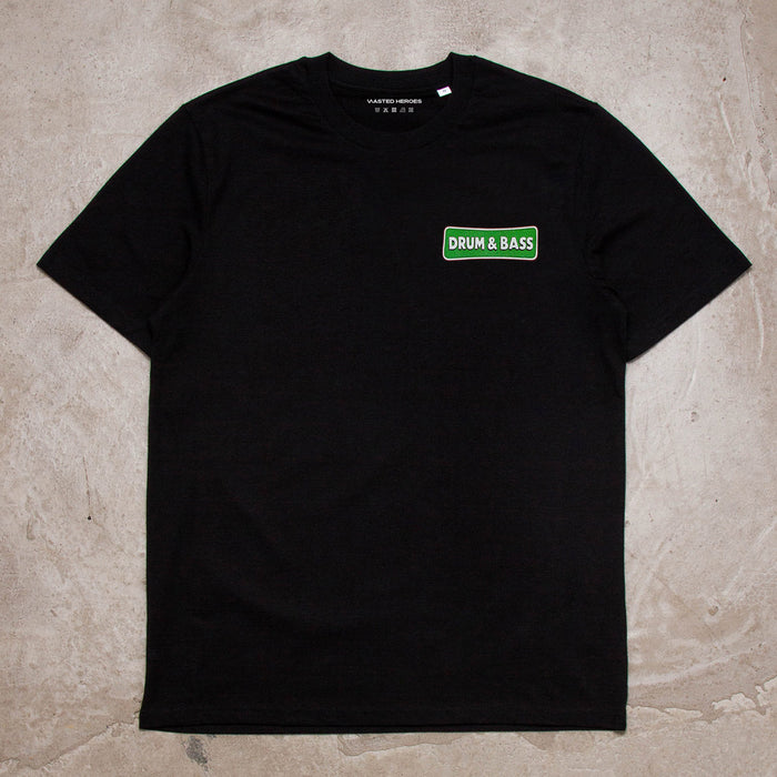 Drumstick & Bass Back Print - Tshirt - Black